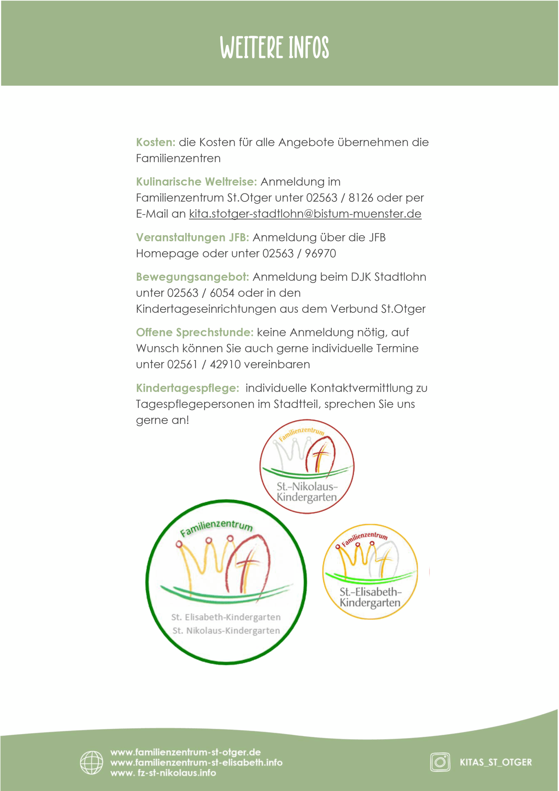 Veranstaltungskalender 2025 Familienzentren